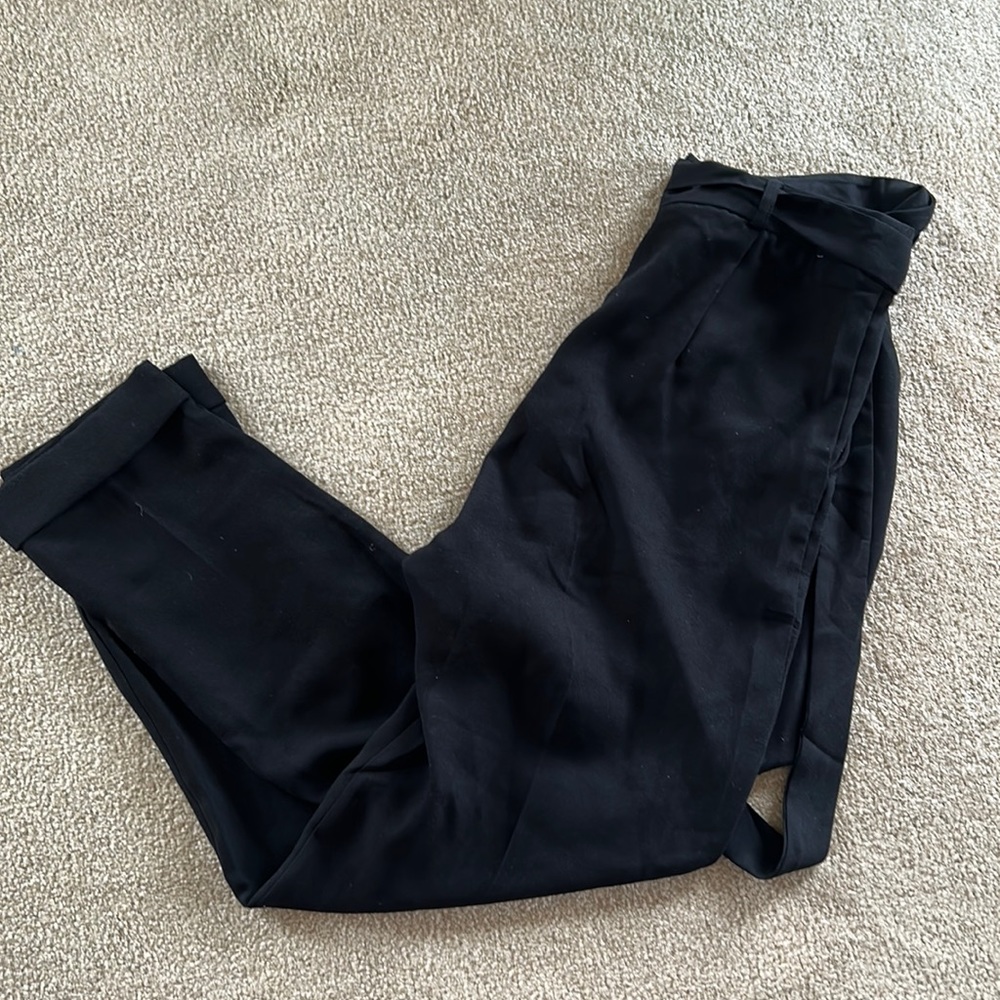 Black asos dress pants with tie